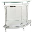 Pemberly Row Contemporary Home Bar Unit with Clear Acrylic Front in White