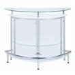 Pemberly Row Contemporary Home Bar Unit with Clear Acrylic Front in White
