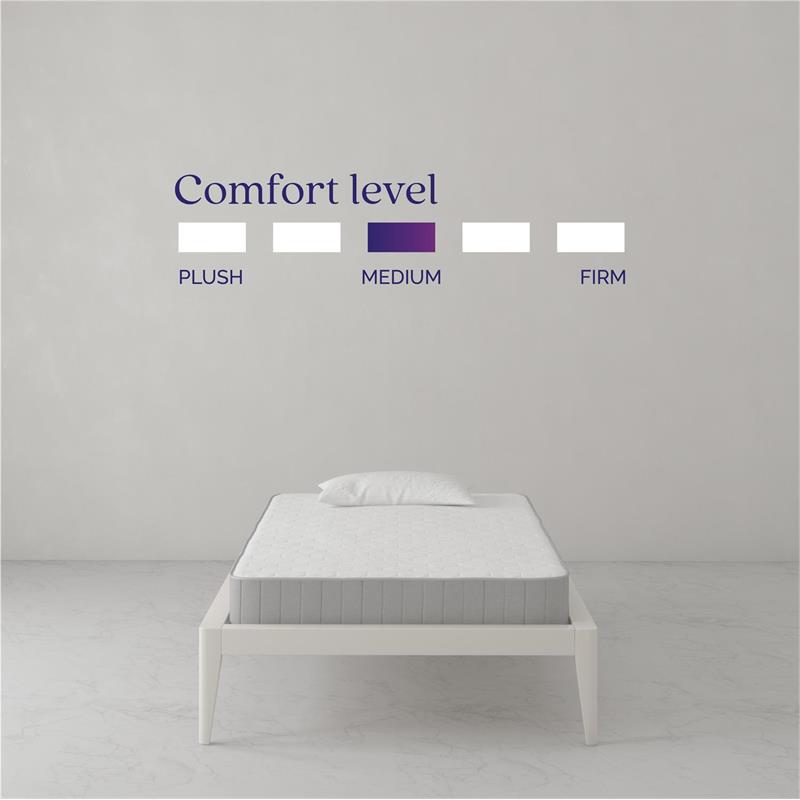 Pemberly Row 6 Inch White Bonnell Spring Coil Mattress Twin Size