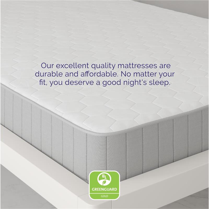 Pemberly Row 6 Inch White Bonnell Spring Coil Mattress Twin Size