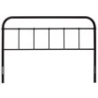 Pemberly Row Modern Full Metal Spindle Headboard in Mahogany
