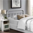 Pemberly Row Modern Full Metal Spindle Headboard in White Finish
