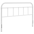 Pemberly Row Modern Full Metal Spindle Headboard in White Finish