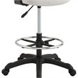 Pemberly Row Modern Vinyl Mesh Ergonomic Adjustable Swivel Drafting Stool - Gray