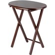 Pemberly Row 5-Piece Transitional Solid Wood Snack Table Set in Cappuccino