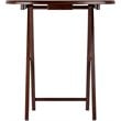 Pemberly Row 5-Piece Transitional Solid Wood Snack Table Set in Cappuccino