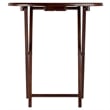 Pemberly Row 5-Piece Transitional Solid Wood Snack Table Set in Cappuccino