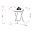 Pemberly Row 5-Piece Transitional Solid Wood Snack Table Set in Cappuccino
