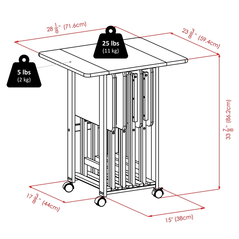 Pemberly Row 5-Piece Transitional Solid Wood Snack Tray Set in Coffee
