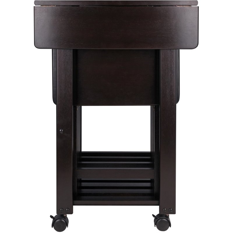 Pemberly Row 5-Piece Transitional Solid Wood Snack Tray Set in Coffee