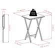 Pemberly Row 6-Piece Transitional Solid Wood Snack Table Set in Walnut