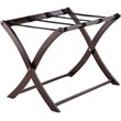 Pemberly Row Transitional Solid Wood Luggage Rack in Cappuccino