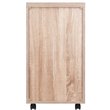 Pemberly Row 3-Drawer Modern Wood Mobile Storage Cabinet in Reclaimed Wood/White