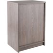 Pemberly Row Engineered Wood 1 Drawer Transitional Wooden Side Table in Ash Gray
