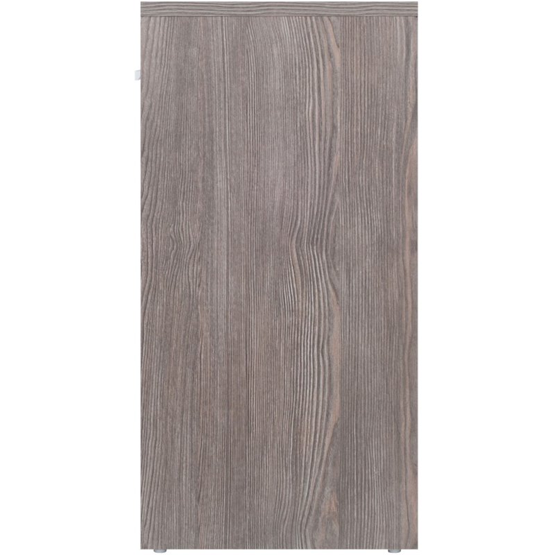 Pemberly Row Engineered Wood 1 Drawer Transitional Wooden Side Table in Ash Gray