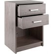 Pemberly Row 2-Drawer Transitional Wood End Table in Ash Gray