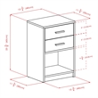 Pemberly Row 2-Drawer Transitional Wood End Table in Ash Gray