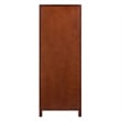 Pemberly Row Transitional Solid Wood Cupboard with 2 Shelves in Antique Walnut