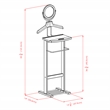 Pemberly Row Transitional Solid Wood Valet Stand with Mirror in Espresso