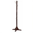 Pemberly Row Transitional Solid Wood Coat Rack Tree in Cappuccino