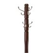 Pemberly Row Transitional Solid Wood Coat Rack Tree in Cappuccino