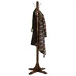 Pemberly Row Transitional Solid Wood Coat Rack Tree in Cappuccino