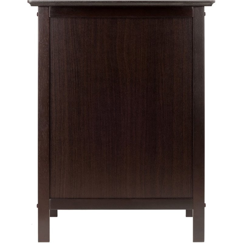 Pemberly Row 1-Drawer Transitional Solid Wood Storage End Table in Coffee