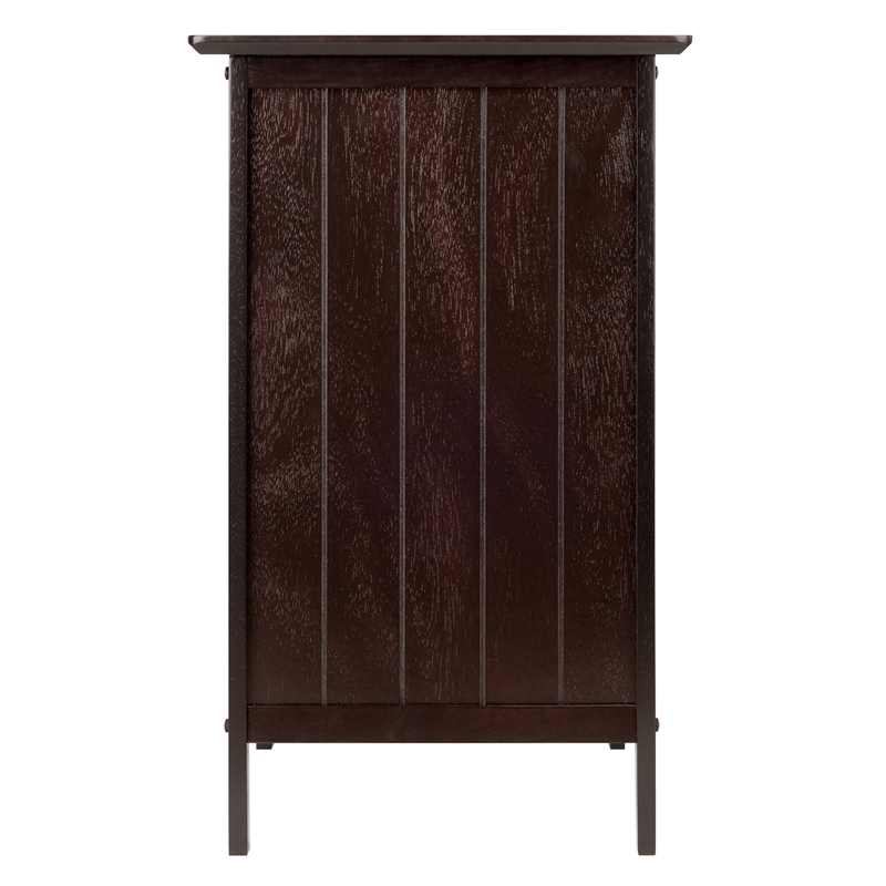 Pemberly Row Transitional Solid Wood Storage End Table with Drawer in Coffee