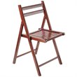 Pemberly Row Transitional Solid Wood Folding Chair in Walnut (Set of 4)