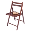 Pemberly Row Transitional Solid Wood Folding Chair in Walnut (Set of 4)