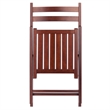 Pemberly Row Transitional Solid Wood Folding Chair in Walnut (Set of 4)