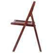 Pemberly Row Transitional Solid Wood Folding Chair in Walnut (Set of 4)