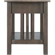 Pemberly Row Transitional Solid Wood Storage End Table in Oyster Gray