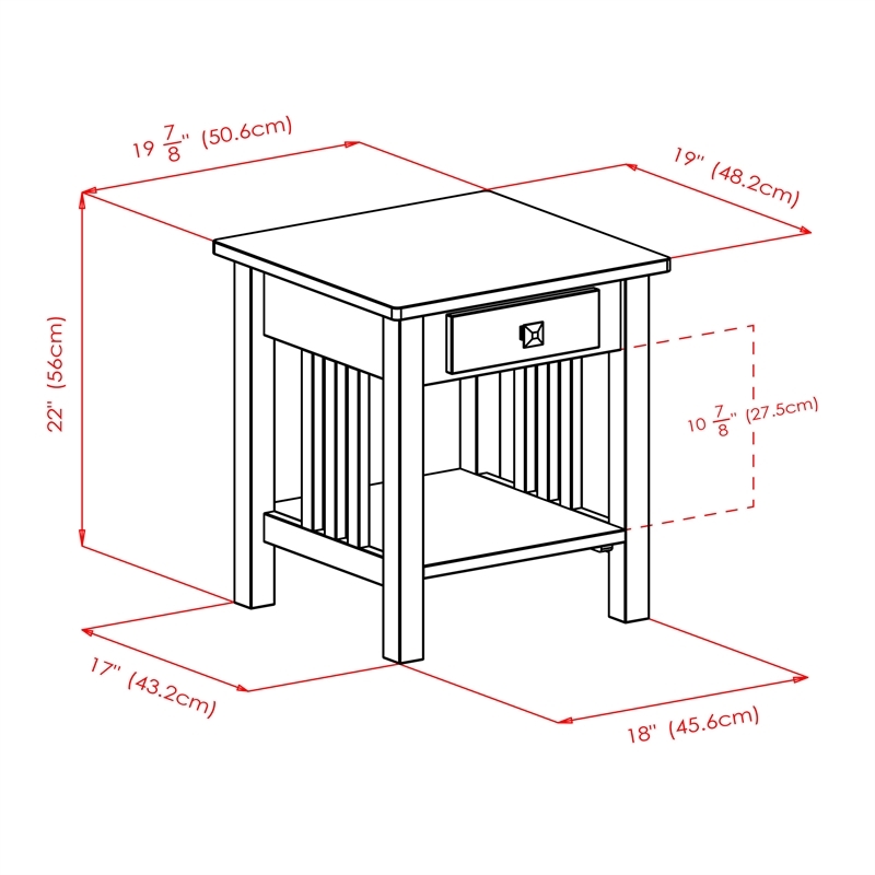 Pemberly Row Transitional Solid Wood Storage End Table in Oyster Gray