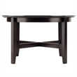 Pemberly Row Round Transitional Solid Wood Coffee Table in Espresso