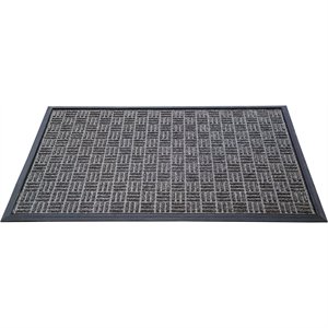 pemberly row fabric heavy duty entrance mat charcoal gray 36 x 60