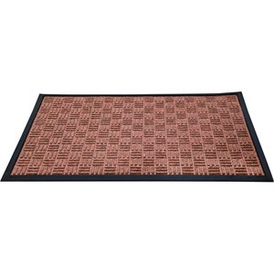 pemberly row fabric heavy duty entrance mat brown size 24 x 36