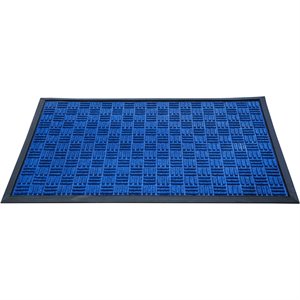 pemberly row fabric heavy duty indoor and outdoor entrance mat blue size 32 x 48
