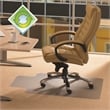 Pemberly Row Plastic Recyclable Lipped Chair Mat For Carpets Clear