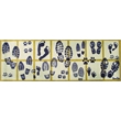 Pemberly Row Fabric Short Indoor Entrance Runner Mat Blue Shoes Design