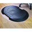 Pemberly Row Modern Plastic Black Anti Fatigue Mat and Chair Mat For Hard Floors