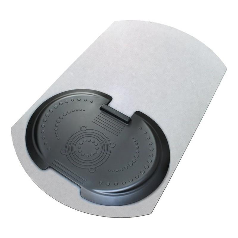 Pemberly Row Modern Plastic Black Anti Fatigue Mat and Chair Mat For Hard Floors