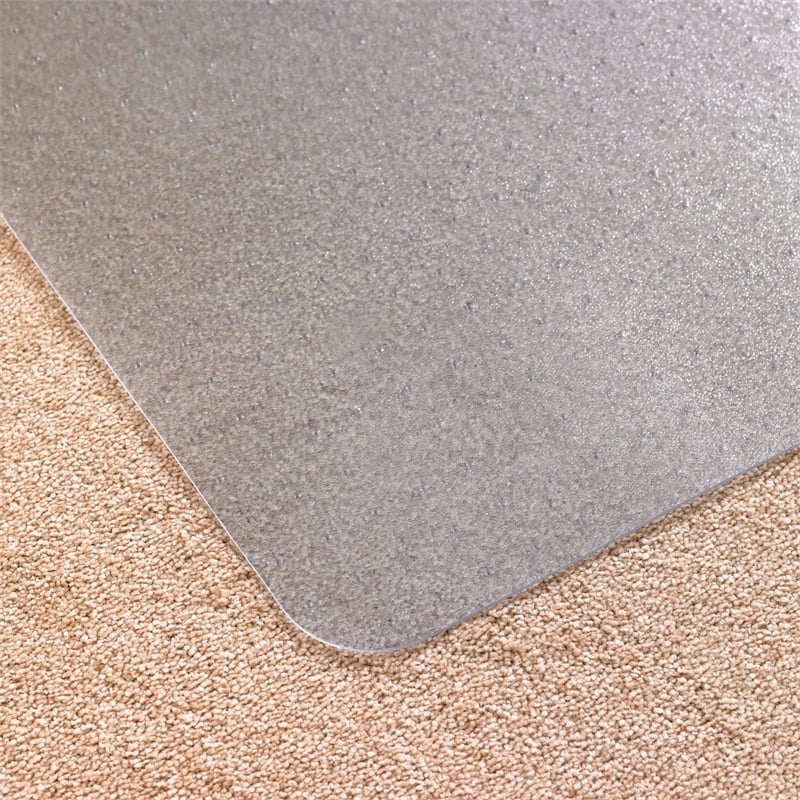 Pemberly Row Modern Vinyl PVC Rect Chair Mat for Carpets Clear Size 48 x 60 inch