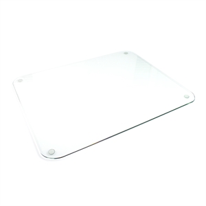 Pemberly Row Contemporary Plastic Clear Glaciermat Glass Desk Pad Size 20 x 36