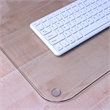 Pemberly Row Contemporary Plastic Clear Glaciermat Glass Desk Pad Size 20 x 36