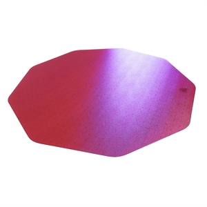 Pemberly Row Modern Vinyl Chair Mat for Hard Floors Cerise Pink 38&quot x 39&quot