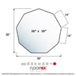 Pemberly Row Modern Vinyl Chair Mat for Hard Floors Clear 38