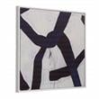 Pemberly Row Engineered Wood Set of 2 Abstract Wall Art with White Frame in Blue