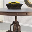 Pemberly Row Contemporary / Modern Metal Brown Adjustable Crank Table Industrial