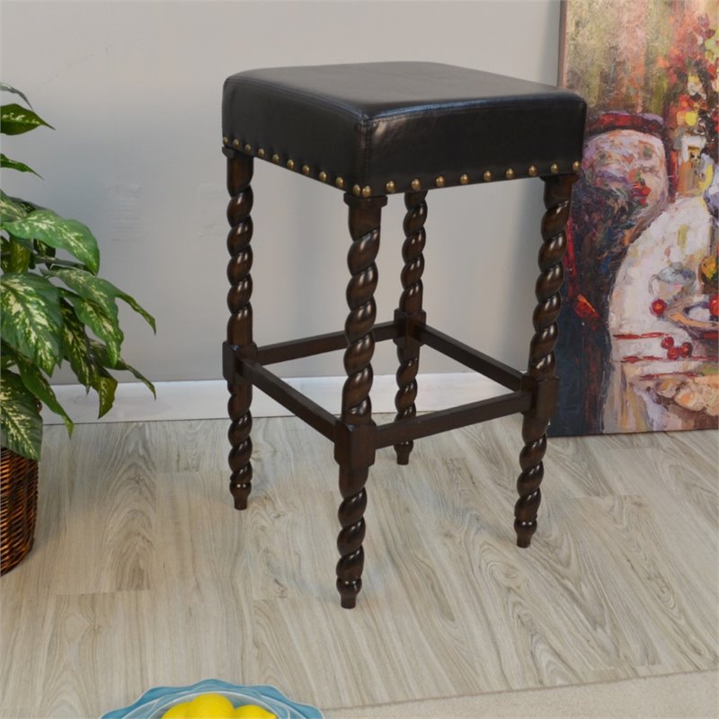Pemberly Row Contemporary Faux Leather 30